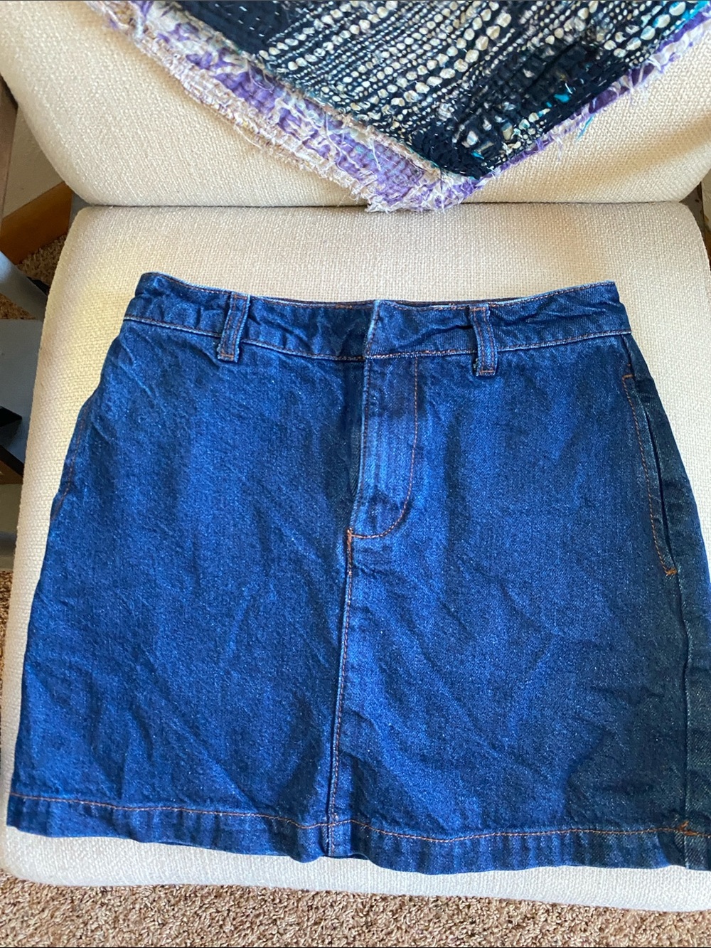 BDG Dark Blue Denim Mini Skirt